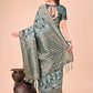Shree Shyam Fashion Elegant Green Cotton Silk Saree with Floral Design & Rich Pallu - Festive & Wedding Wear