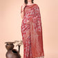 Shree Shyam Fashion Elegant Red Cotton Silk Saree with Floral Design & Rich Pallu - Festive & Wedding Wear