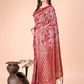 Shree Shyam Fashion Elegant Red Cotton Silk Saree with Floral Design & Rich Pallu - Festive & Wedding Wear