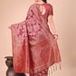 Shree Shyam Fashion Elegant Red Cotton Silk Saree with Floral Design & Rich Pallu - Festive & Wedding Wear