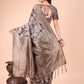 Shree Shyam Fashion Elegant Brown Cotton Silk Saree with Floral Design & Rich Pallu - Festive & Wedding Wear