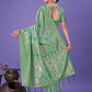 Shree Shyam Fashion Elegant Green Floral Lichi Silk Saree with Zari Weaving and Rich Pallu - Wedding & Festive Wear Saree