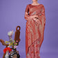 Shree Shyam Fashion Elegant Red Floral Lichi Silk Saree with Zari Weaving and Rich Pallu - Wedding & Festive Wear Saree