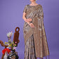Shree Shyam Fashion Elegant Grey Floral Lichi Silk Saree with Zari Weaving and Rich Pallu - Wedding & Festive Wear Saree