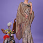 Shree Shyam Fashion Elegant Grey Floral Lichi Silk Saree with Zari Weaving and Rich Pallu - Wedding & Festive Wear Saree