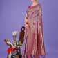 Shree Shyam Fashion Elegant Purple Floral Lichi Silk Saree with Zari Weaving and Rich Pallu - Wedding & Festive Wear Saree