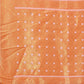 Shree Shyam Fashion Elegant Peach Linen Saree with Silver Zari Butta & Pallu - Daily Wear | Festive Look | Soft Feel