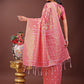Shree Shyam Fashion Elegant Pink Linen Saree with Silver Zari Butta & Pallu - Daily Wear | Festive Look | Soft Feel