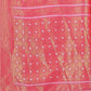Shree Shyam Fashion Elegant Pink Linen Saree with Silver Zari Butta & Pallu - Daily Wear | Festive Look | Soft Feel