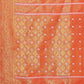 Shree Shyam Fashion Elegant Orange Linen Saree with Silver Zari Butta & Pallu - Daily Wear | Festive Look | Soft Feel
