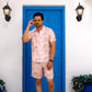Noroke Linen Floral Co-ord Set Men - Swadesiicart