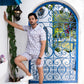 Noroke Sustainable fabric | Linen Cotton Linen Leaf Printed Co-ord Set Men - Swadesiicart