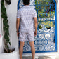 Noroke Sustainable fabric | Linen Cotton Linen Leaf Printed Co-ord Set Men - Swadesiicart