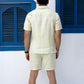 Noroke Sustainable fabric | 100% Linen Linen Embroidered Co-ord Set Men - Green - Swadesiicart