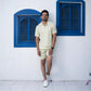 Noroke Sustainable fabric | 100% Linen Linen Embroidered Co-ord Set Men - Green - Swadesiicart