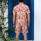 Noroke Sustainable fabric | Linen Linen Floral Print Co-ord Set Men - Swadesiicart