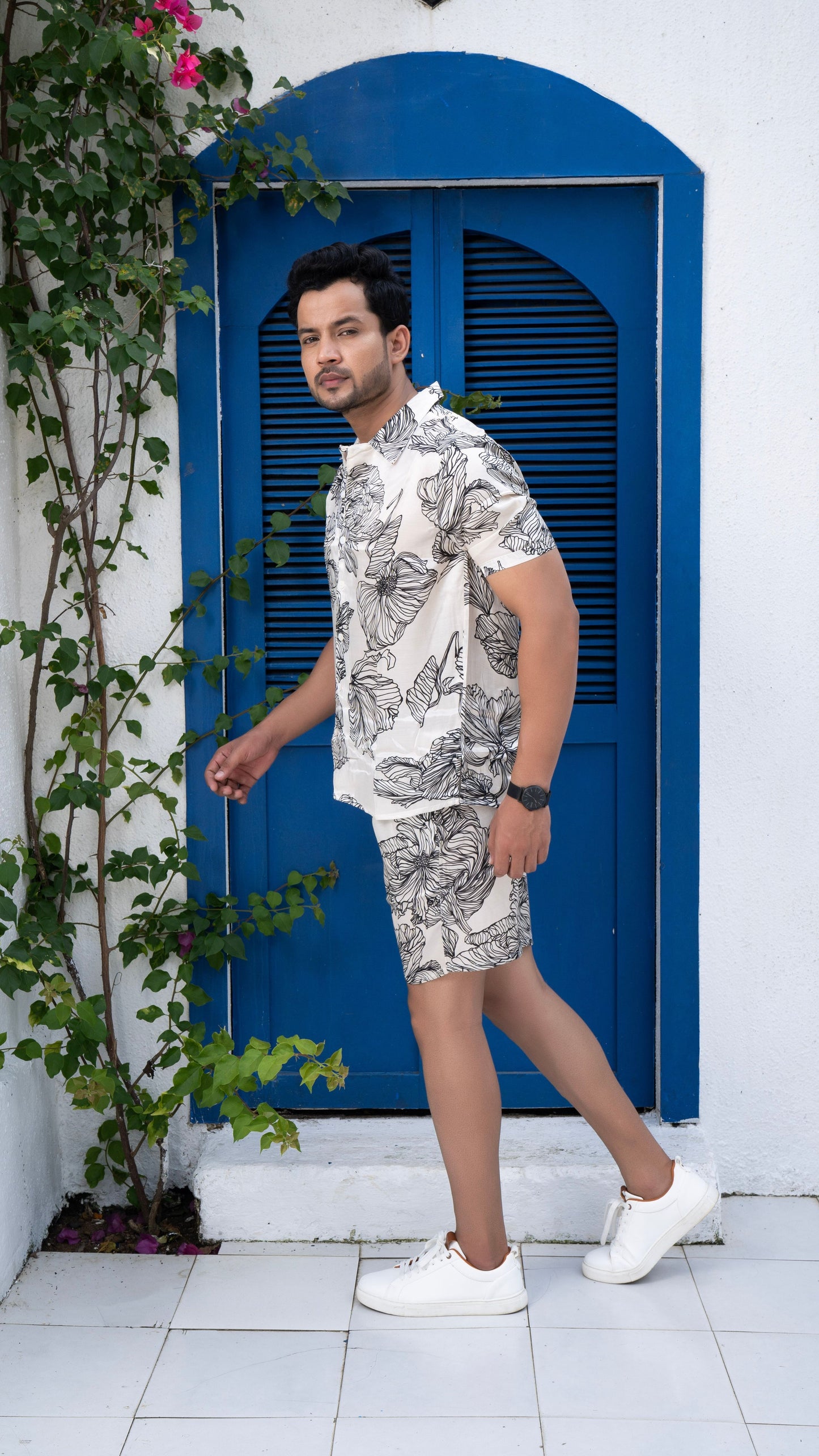 Noroke Modal Satin Modal Printed Co-ord Set Men - Swadesiicart