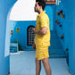 Noroke Sustainable fabric | 100% Linen Linen Mustard Co-ord Set Men - Mustard - Swadesiicart