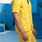 Noroke Sustainable fabric | 100% Linen Linen Mustard Co-ord Set Men - Mustard - Swadesiicart