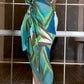 Noroke Modal Jade Geometric Sarong - Green | Swadesiicart