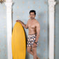 Noroke Sustainable fabric | Poly elastane Nude Patterned Men Swim Shorts | Swadesiicart