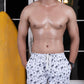 Noroke Sustainable fabric | Poly elastane Coconut Patterned Men Board Shorts | Swadesiicart
