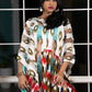 Noroke Silk Ikat Silk Beachwear Cover Up - Ikat Print | Swadesiicart