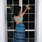 Noroke Silk Metallic Sheen Silk Sarong - Blue | Swadesiicart