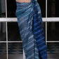 Noroke Silk Metallic Sheen Silk Sarong - Blue | Swadesiicart