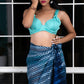 Noroke Silk Metallic Sheen Silk Sarong - Blue | Swadesiicart