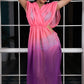 Noroke Flat Sheer Sheer Wrap Beachwear Cover Up Dress - Ombre | Swadesiicart