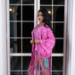Noroke Crepe Fringes Beachwear Cover Up - Pink | Swadesiicart