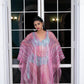 Noroke Silk Pink Pop Silk Beachwear Cover Up | Swadesiicart