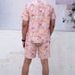 Noroke Linen White Floral Co-ord Set Men - Swadesiicart