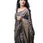 Vamika Weaving Banarasi Jacquard Black Kanjivaram Saree | Swadesiicart