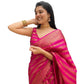 Vamika Weaving Banarasi Jacquard Pink Kanjivaram Saree | Swadesiicart