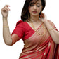 Vamika Weaving Banarasi Jacquard Red Kanjivaram Saree | Swadesiicart