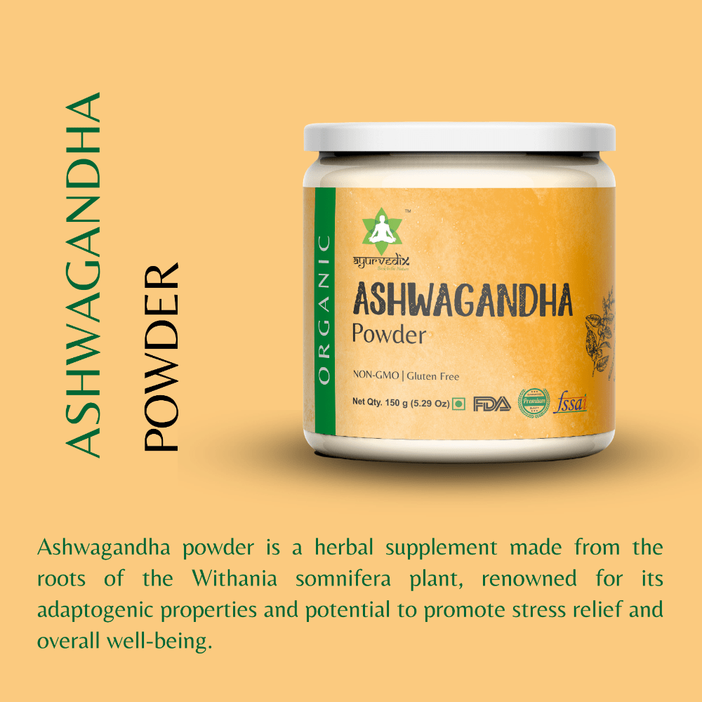 Ayurvedix Organic Ashwagandha Powder - Swadesiicart