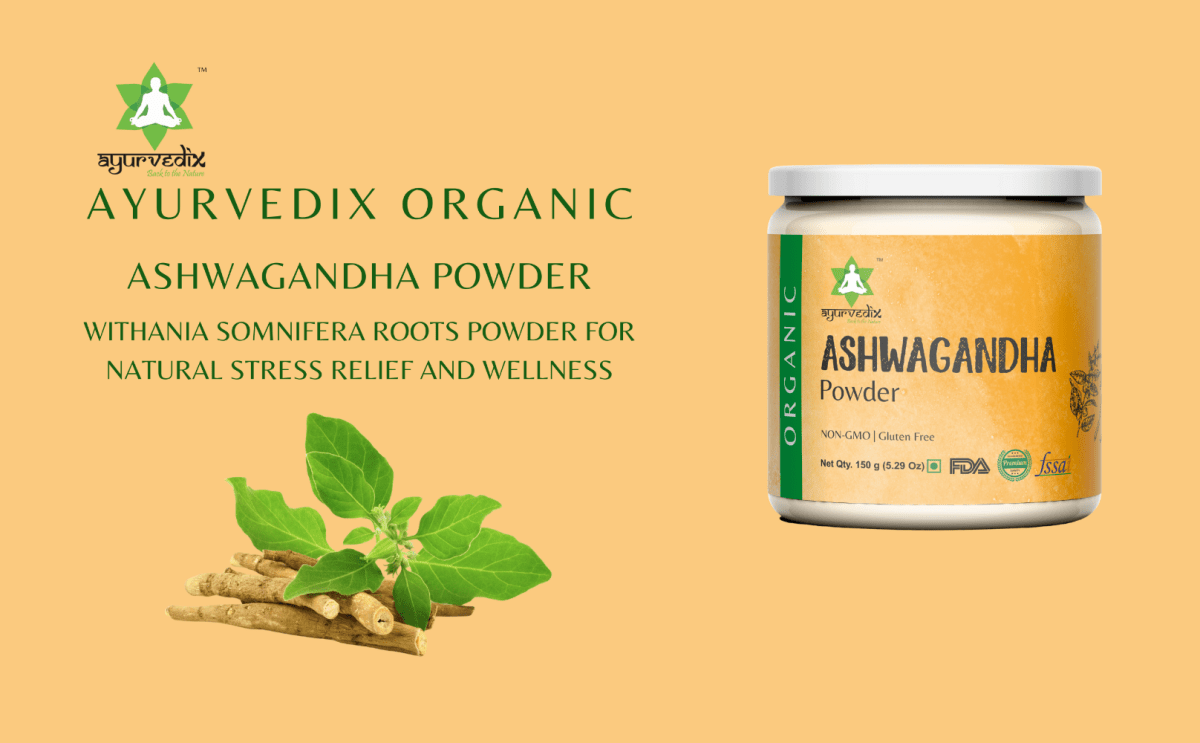 Ayurvedix Organic Ashwagandha Powder - Swadesiicart