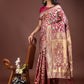 Shree Shyam Fashion Majestic Magenta Silk Saree with Gold Zari & Floral Design - Perfect for Festive & Traditional Occasions