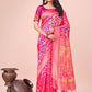 Shree Shyam Fashion Majestic Pink Silk Saree with Gold Zari & Floral Design - Perfect for Festive & Traditional Occasions