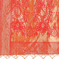 Shree Shyam Fashion Majestic Red Silk Saree with Gold Zari & Floral Design - Perfect for Festive & Traditional Occasions