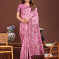 Shree Shyam Fashion Grace in Every Thread: Pink Patola Linen Cotton Saree Woven with Cultural Elegance