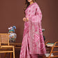 Shree Shyam Fashion Grace in Every Thread: Pink Patola Linen Cotton Saree Woven with Cultural Elegance