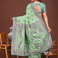 Shree Shyam Fashion Grace in Every Thread: Light green Patola Linen Cotton Saree Woven with Cultural Elegance