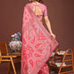 Shree Shyam Fashion Grace in Every Thread: Peach Patola Linen Cotton Saree Woven with Cultural Elegance