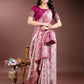 Shree Shyam Fashion Graceful Cream & Pink Linen Cotton Saree with Rich Zari Pallu - A Touch of Royal Comfort
