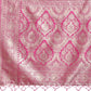 Shree Shyam Fashion Graceful Cream & Pink Linen Cotton Saree with Rich Zari Pallu - A Touch of Royal Comfort