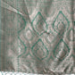 Shree Shyam Fashion Graceful Cream & Green Linen Cotton Saree with Rich Zari Pallu - A Touch of Royal Comfort