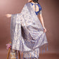Shree Shyam Fashion Graceful Cream & Navy Blue Linen Cotton Saree with Rich Zari Pallu - A Touch of Royal Comfort